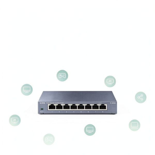 TP-Link Metal Switch 8-Port 10/100/1000Mbps RJ45-1
